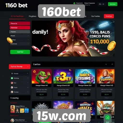 Interface e usabilidade do site de jogos 160bet