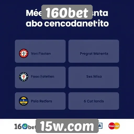 Métodos de pagamento aceitos no 160bet